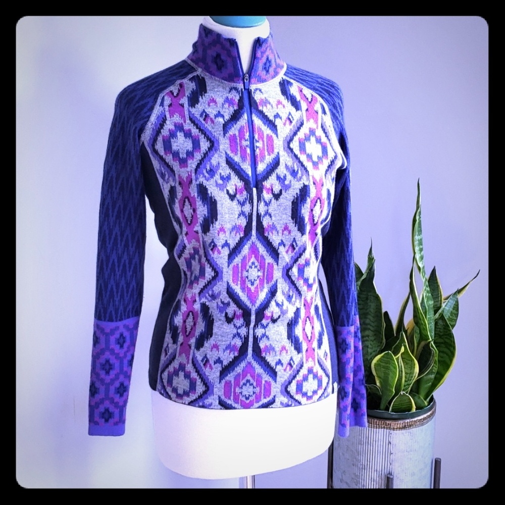 Small 3/4 zip Title Nine with Marino wool